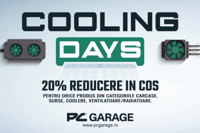 PC Garage Cooling Days – 20% reducere în coș pentru carcase, surse, coolere și ventilatoare