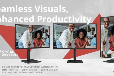 AOC Essential E4: monitoare office, construite sustenabil