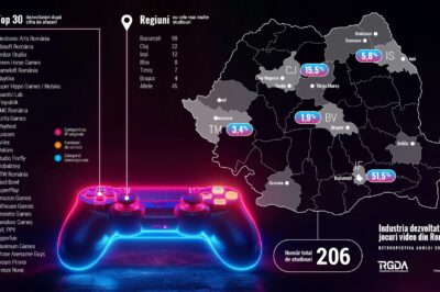 Creştere a industriei dezvoltatoare de jocuri video din România: studiourile au generat anul trecut o cifră de afaceri de peste 343 milioane de euro