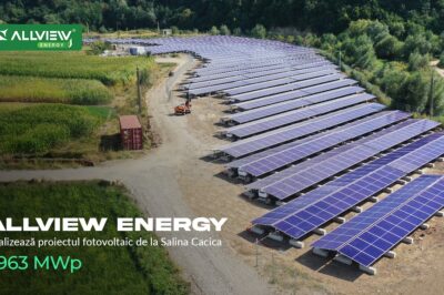 Allview Energy anunță finalizarea cu succes a proiectului fotovoltaic de la Salina Cacica – un nou pas în consolidarea infrastructurii energetice verzi din România