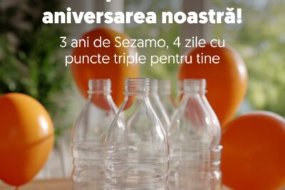 Sezamo aniversează 3 ani și sărbătorește cu triplu SGR și reduceri de până la 70%